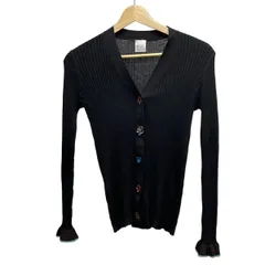 PaulSmith(ポールスミス) カーディガン サイズM レディース美品  - 黒×マルチ 長袖/フラワー(花)