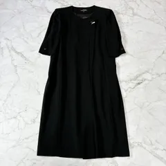 【大きいサイズ】東京イギン フォーマル ブラック チェック柄 ワンピース 日本製 17R