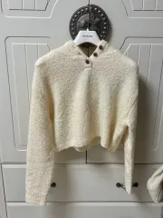 エイトセカンズ フード プルオーバー S アイボリー