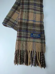 ポロラルフローレン チェック マフラー ブラウン トーン