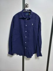 55 66)ポロラルフローレン リネンシャツ m