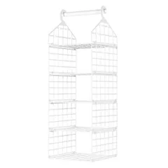 RYUBOF クローゼット収納 吊り下げ収納 折りたたみ式 服収納 衣類収納 ハンガー収納 タビトラ 吊り下げラック 下着収納 衣装ケース クローゼットオーガナイザー (ホワイト, 5段) [ホワイト] [5段]