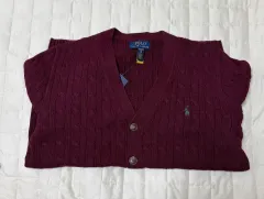 POLO RALPH LAUREN(ポロラルフローレン) ケーブル ニット カーディガン ワイン (タグ付き新品)