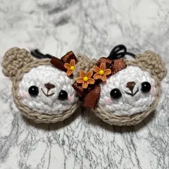 あみぐるみヘアゴム クマ　ハンドメイド