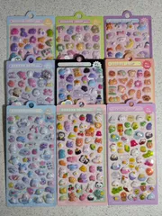 ボンボンドロップシール　 3Dシール　 ぷくぷくシール　 ステッカー　 シール　 シール帳　9枚セット