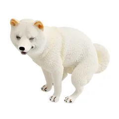 ideamall 犬 おもしろ 置物 フィギュア 柴 かわいい トイレ インテリア 