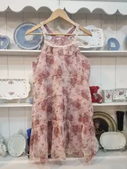 axes femme(アクシズファム) ラベンダーローズ レース ティアード スリップワンピース