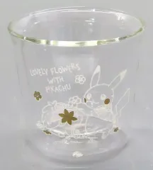【中古】マグカップ・湯のみ ピカチュウ＆シェイミ 耐熱ダブルウォールグラス LOVELY FLOWERS WITH PIKACHU 「ポケットモンスター」 ポケモンセンター限定