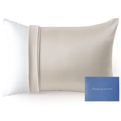 新品 【とろける・シルク調サテン】AIFY 枕カバー 43×63cm 封筒型 洗える 髪にやさしい 低摩擦 ピローケース 1枚 パールアッシュ