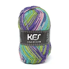 新品 毛糸 Opal オパール オリジナルカラー 6本撚り ぽっちゃり君 KFS166 ペーター グリーン・パープル系マルチカラー