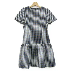 トゥービーバイアニエスベー ワンピース トップス 半袖 千鳥格子柄 ウール レディース 38サイズ 白×青×茶 To b. by agns b 【中古】