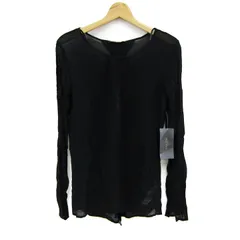 ザラ シアーカットソー シャツ 長袖 トップス レディース Mサイズ ブラック ZARA BASIC