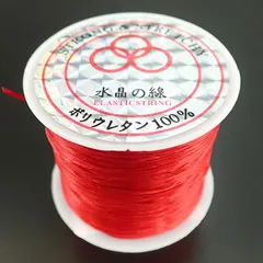 オペロンゴム【赤色・レッド】 約８０ｍ巻き ラバー ゴム紐 製造国：中国 ブレスレット修理用品 red ブレスレット用ラバー ゴム紐 ゴムひも パワーストーン 修理用品 天然石 ブレスレット 修理用品