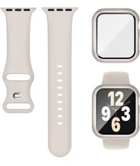 ★[Knossen] コンパチブル Apple Watchと互換性のあるバンド シリコン製 アップルウォッチ用バンド 保護カバー付き アップルウォッチ向けのスポーツベルト 互換用のApple Watch  Series 11 10の42mmに対応