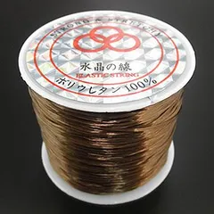 オペロンゴム【茶色・ブラウン】 約８０ｍ巻き ラバー ゴム紐 製造国：中国 ブレスレット修理用品 brown ブレスレット用ラバー ゴム紐 ゴムひも パワーストーン 修理用品 天然石 ブレスレット 修理用品