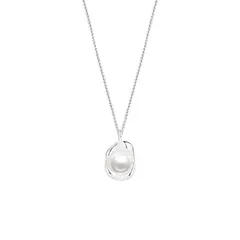 [Liebendo] ネックレス ペンダント レディース チェーン 調節可能 ジルコン キラキラ 人気 おしゃれ 錆びない お誕生日 バレンタインデー 彼女 親友 プレゼント アクセサリー金属アレルギー 金 銀 おしゃれ (シルバー) [シルバー]