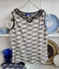 バーバリーブルーレーベル バーバリー アーガイル チェック スリーブレス トップス