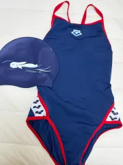 アリーナ チームス 28ネイビー + キーバーポ バウンシング うさぎ ネイビー