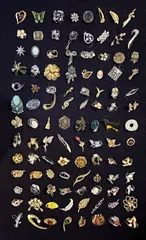 【vintage】ブローチ　まとめ売り　大量　100点以上