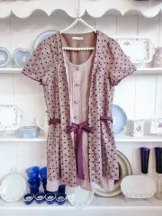 AXES femme (アクシーズファム) チェック ドット バイカラー ONE PIECE