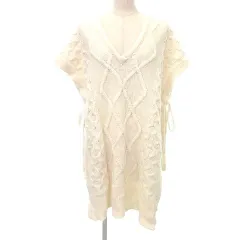 ミスティック mystic マルチウェイ ケーブルニット セーター カーディガン F 白 オフホワイト A1215