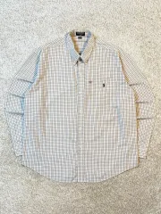 XL レア) ポロ ジーンズ ワンポケット 星条旗 ブラウンポニー シャツ チェック柄