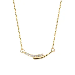 [Liebendo] ネックレス つけっぱなし ペンダント レディース チェーン 調節可能 キラキラ 人気 おしゃれ 錆びない 金属アレルギー 誕生日 バレンタインデー 彼女 親友 プレゼント カップル アクセサリー 金 銀 (ゴールド) [ゴールド]