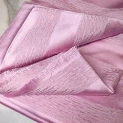 31【タグ付き・1.6万円】高級 生地 布 110✕176 ピンク しましま 縞模様 かすり 幅広 幾何学 模様 アンティーク  Vintage  古布  80s 90s 骨董 布 リメイク 手作り ファブリック インテリア 昭和 レトロ ステッチ