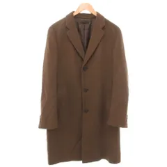 ユニクロ UNIQLO ウールカシミヤチェスターコート ロング M ブラウン ガンクラブチェック /YJ ■YHS10