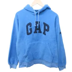 ギャップ GAP ボア パーカー フーディー フリース アーチロゴ プルオーバー XS 青 ブルー 系 1213