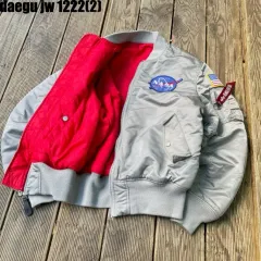 アルファインダストリーズ NASA MA-1 リバーシブル MA-1ジャケット シルバー M