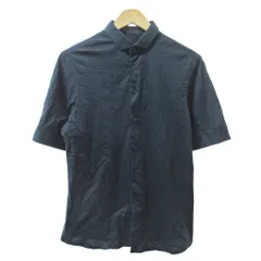 エンポリオアルマーニ EMPORIO ARMANI カジュアル シャツ 半袖 41/16 紺 ネイビー 1216 ■YHS9