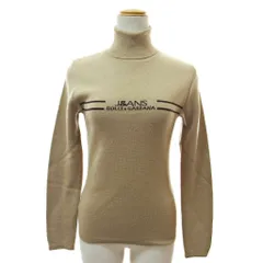 ドルチェ&ガッバーナ ドルガバ DOLCE&GABBANA J＆ANS ニット セーター 長袖 タートルネック S ベージュ 1217