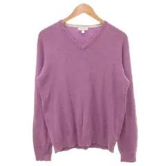 カルバンクライン CALVIN KLEIN 美品 セーター ニット カットソー Vネック M 紫 パープル /YJ ■YHS12