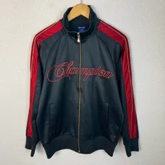 Champion チャンピオン トラックジャケット ロゴプリント ブラック Lサイズ メンズ 古着 ストリート スポーツMIX