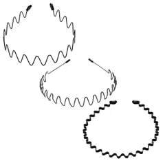 カチューシャ メンズ レディース 軽量 滑り止め フリーサイズ 調整可能 ヘアバンド ヘアアレンジ 黒 3本セット ブラック 