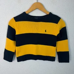 Polo by Ralph Lauren ポロバイラルフローレン コットンニット ボーダー ネイビー 4サイズ キッズ 古着 アメカジ ストリート