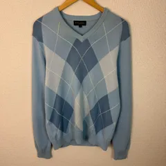 Brooks Brothers ブルックスブラザーズ コットンニット アーガイル柄 ブルー Mサイズ メンズ 古着 アメカジ クラシック