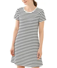 [Dep Club] 大人可愛い 部屋着 ワンピース 夏 レディース カップ付き ルームウェア 半袖 速乾 伸縮性 パジャマ 湯上がり ピンク ブラック ナイトウェア ネグリジェ ストレッチ 薄手 (ブラック, L) [ブラック] [L]