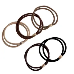 ヘアゴム おしゃれ 髪ゴム 太め パール レディース 髪留め ポニーテール シンプル 大人 可愛い ヘアアクセサリー ５本セット (スクエア) [スクエア]