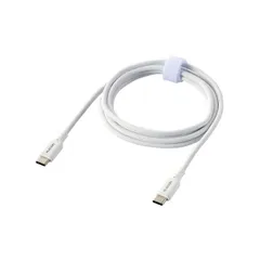 USB TypeｰC ケーブル タイプ C to Type C 1.5m PD 60W対応 断線しにくい シリコン素材 やわらかい 【 PC スマホ 等 Type-C 機器対応 】 ホワイト ELECOM
