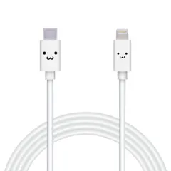 USB C ライトニングケーブル データ転送用ケーブル スタンダード 2.0m  ホワイトフェイス 顔つき しろちゃん  MPA-FCL20WF MPA-FCL20WF エレコム ELECOM