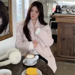 冬 ウール コート (S M)(3 COLOR)