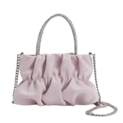 [Liebendo] ハンドバッグ レディース 2WAY ショルダーバッグ パーティーバッグ 小さめ 軽量 パーティー デート 結婚式 二次会 フォーマル 可愛い ドレスバッグ カバン オケージョン 入学式 卒業式 (ピンク) [ピンク]