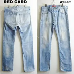 RED CARD　レッドカード　スリムストレートデニム　W86cm / W30 / L　16872　ライトブルー　日本製　メンズ