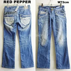 RED PEPPER　レッドペッパー　セミタイト ブーツカットデニム　W72cm / W24 / M　ライトブルー　レディース