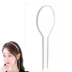 カチューシャ レディース チェーン ゆれる 痛くない ヘアバンド細め 細い ラメ 痛くならない オシャレ シンプル おしゃれ ゆるめ ゆるい ヘアアレンジ ヘッドバンド 大人 可愛い ヘアアクセ キラキラ 髪飾り (3連) [3連]