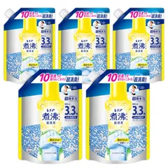 レノア 超消臭 煮沸レベル消臭 抗菌ビーズ 黄ばみブロッカー シトラスホワイト 詰め替え 1410mL×5袋 [大容量] [ケース品]