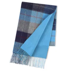 [Elensia] エレンシア ウール カシミヤ ブレンド リバーシブル マフラー レディース メンズ 洗える UVカット98%以上 チェック 30×186cm 160g ターコイズ プレゼント [ターコイズ]