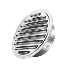 AZNABLE ダクト 通気口 換気口 ステンレス製 丸型 屋内換気口 配管部品用 防虫網付 ダクト用換気口 (直径12cm) [直径12cm]